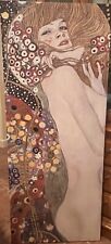 Gustav Klimt Water Serpents II Reproduction Oil On Canvas Wood Frame 55" x 22"