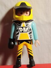 playmobil figure motorcycle cross helmet rider.