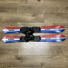 K2 Fatty Snow Blades Winter Skis w/Bindings Red White Blue 34" USA Trick