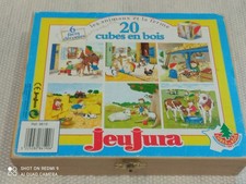 Jeu de Cube en Bois Vintage