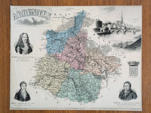 Gravure ancienne les ardennes - gravure,