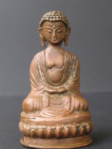 Bouddha bronze népal - bouddha, bronze,