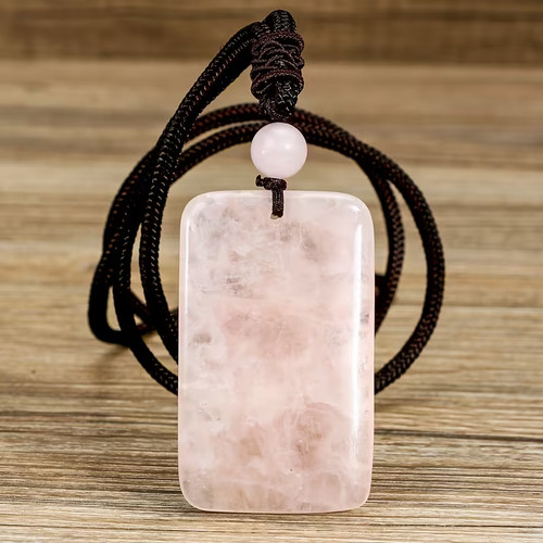 Pendentif quartz rose - pendentif, en
