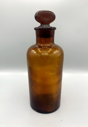 Antique amber glass apothecary - antique,