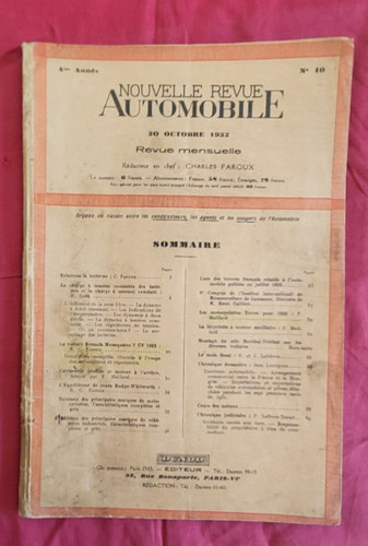 Revue automobile 1932 - automobile, 10-1932