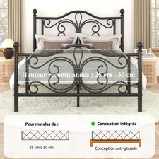 Cadre de lit en métal avec