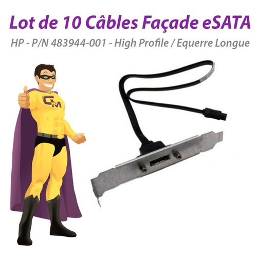 Lot x10 câbles façade hp - i/o,
