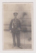 Photo Antique Men Costume Cap Number 219 Medals Bag Badges