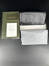 Longchamp Le Foulonne Continental Wallet Black Leather MSRP $300 INCLUDES BOX