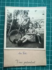 vs123 vintage photo circa 1930 three girls bike pedal car