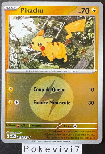 Carte pokemon pikachu 055 - pikachu, 055/217