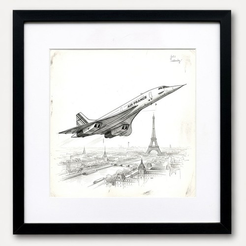 Croquis préparatoire concorde - croquis,