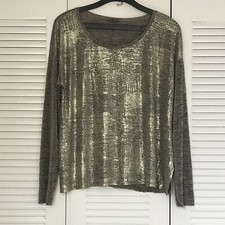 Zara Grey Metallic Split Side