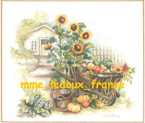 Sunflowers wheelbarrow kit - wheelbarrow,