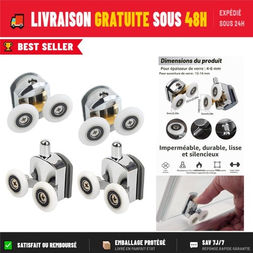 Roulettes porte douche - porte,
