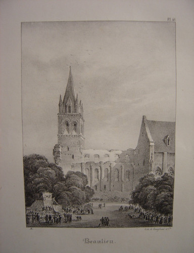 Grande lithographie des ruines - des,