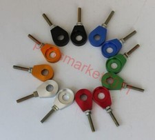 CNC Chain Adjuster Tensioner For crf50 xr50 klx110 Pit Dirt Bike 12MM Wheel Alex