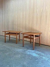 Pair of 1960s Danish Teak Side End Tables by Grete Jalk