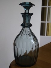 VAL SAINT LAMBERT ANTIQUE CRYSTAL LIQUEUR DECANTER MODEL GONDOLA BLUE LAGOON