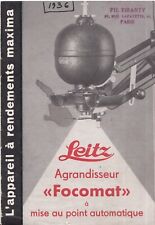 1936 Leitz Leica enlarger Focomat advertisement *vintage booklet