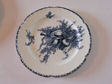 Sarreguemines Round Dish Model Birds Musical Instruments Bourgeois 30.5 cm