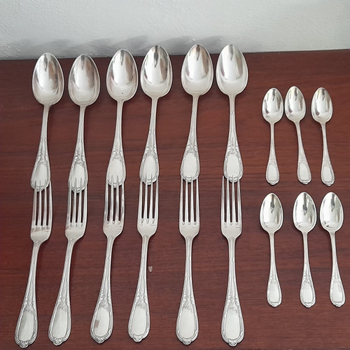 Ercuis cutlery silver metal - silver,