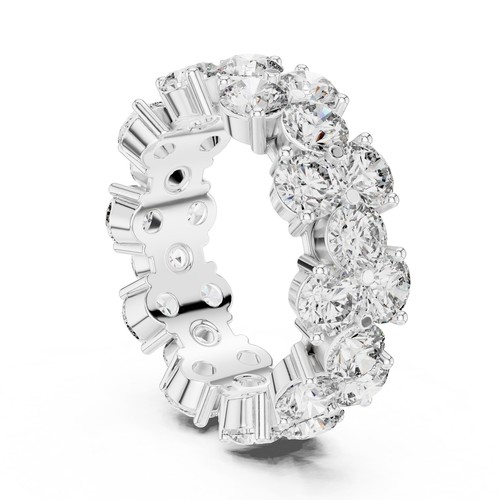 Bague diamant naturel 5 - bague, 7,5
