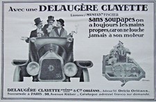  1914 AUTOMOBILES DELAUGER CLAYETTE LICENSES MUSTAD FISCHER PRESS ADVERTISEMENT
