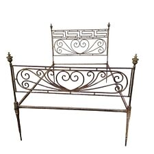 Patinated steel bed, width 140cm, 19th century