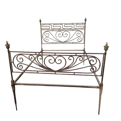 Patinated steel bed width - bed,,