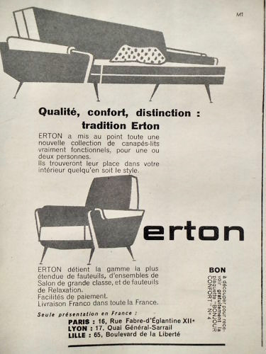 Publicité presse 1960 - publicitÉ, de