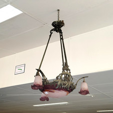 LUSTRE en PATE de VERRE 3 Feux