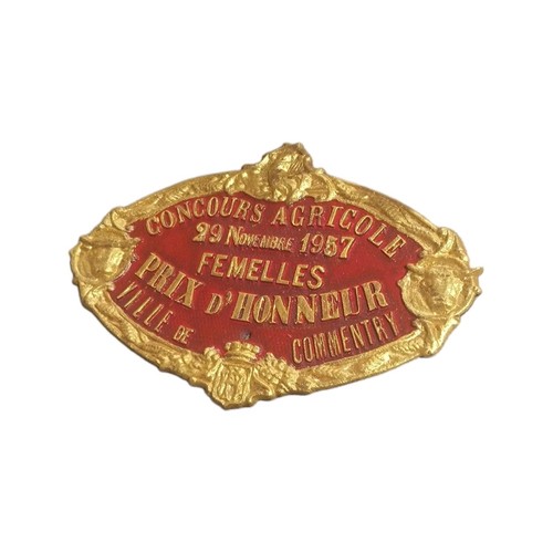 Plaque concours agricole - , 29