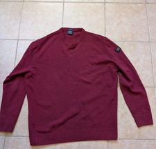   Paul & Shark Men's Crew Neck wool Jumper / Sweater Sz-XL In dark red Authentic