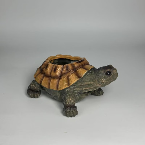 Cute turtle resin - resin, pot
