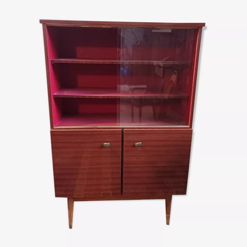 Vitrine placage acajou - vitrine,