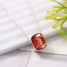 11x9 MM Orange Saphir Coussin