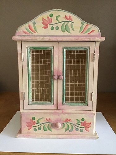 Petite vitrine bois peint - petite, en