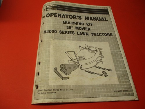 Oem honda operators manual - oem,