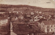 Sweden Ingatorp - Total View 1927 used sepia postcard