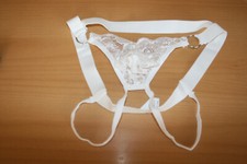 string jock strap homme blanc taille 38 avec dentelle