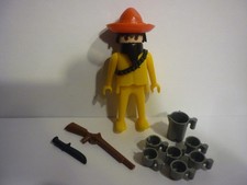 PLAYMOBIL vintage western bandit mexicain carabine couteau set 3343 3241 3407