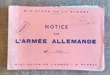 RARE 1945 GERMAN ARMY NOTICE BOOK Restricted Circulation SECRET