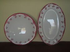 Lot of 2 Antique Ceramic Dishes by SARREGUEMINES Avila / Vintage Tableware 