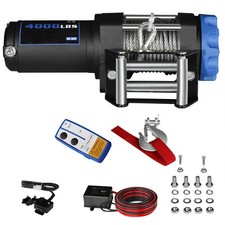 Treuil Électrique 4000LBS Atv Ute Tout Terrain Avec Acier Corde Télécommande 12V