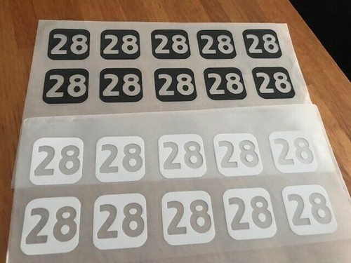 Numero 10 patchs flocages - 28,