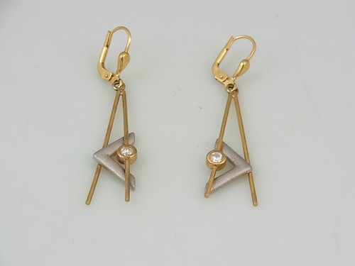 Boucle oreille 333 8k - boucle, or