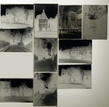 10 negative glass photo plates 6.5x9 cm, CERNAY-LA-VILLE Château Abbey