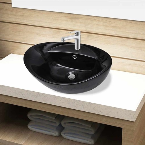 Lavabo ovale céramique - céramique, trou
