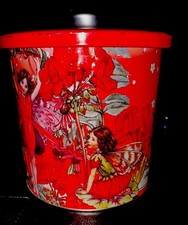 Vtg Tin Marie Ange Dicosta round fairies decor tin